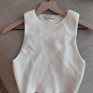 Aritzia Sculpt Knit Racer Cropped Tank